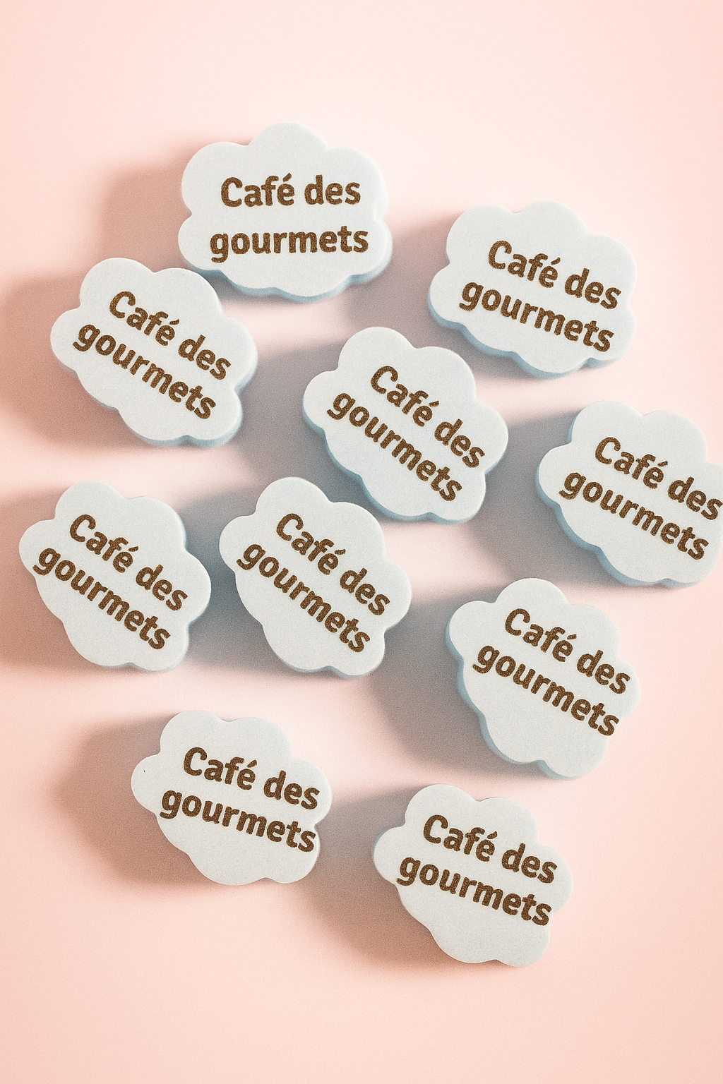 Bonbons nuages bleus imprimés  | gourmandises.decors-fins.com