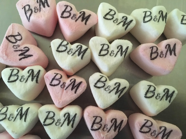 Guimauve coeur imprimé | gourmandises.decors-fins.com