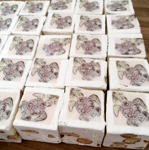 Nougat blanc imprimé | gourmandises.decors-fins.com