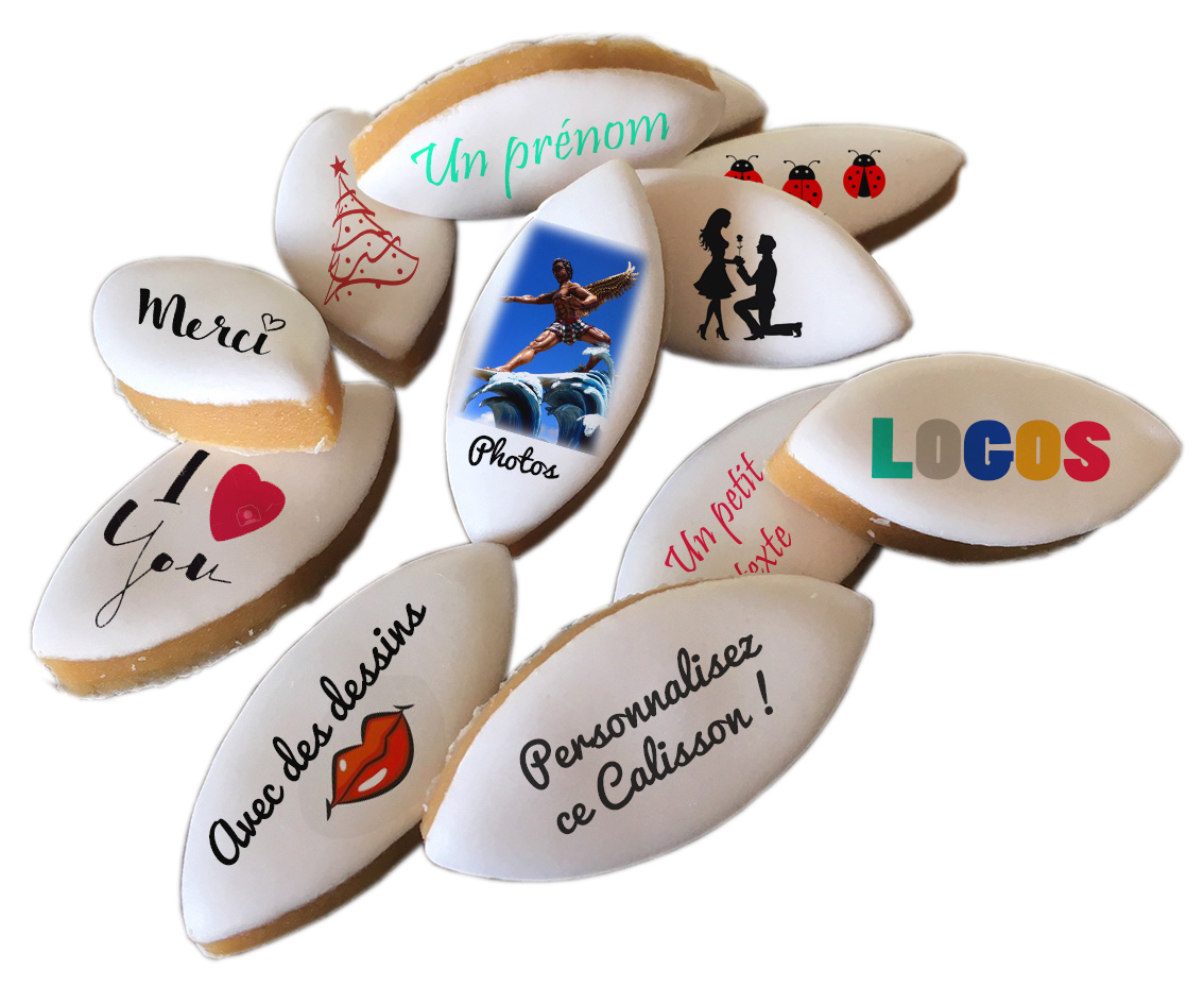 Calisson imprimé | gourmandises.decors-fins.com