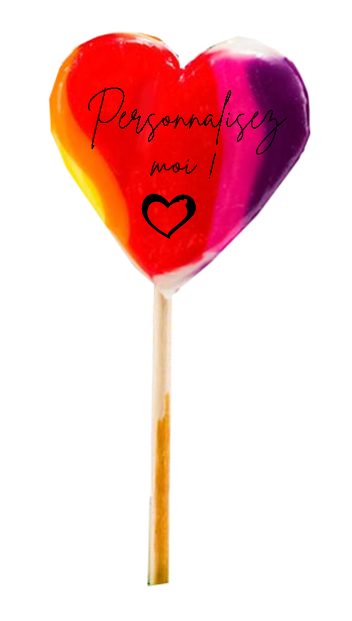 Sucette coeur arc en ciel personnalisée-gourmandises.decors-fins.com